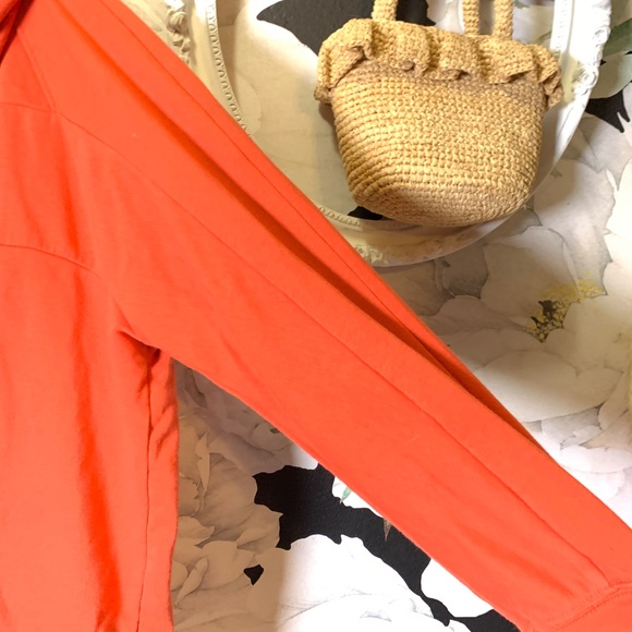 2pc banana republic zip up hoodie and sports bra tank brick red orangey color XL - Picture 15 of 16